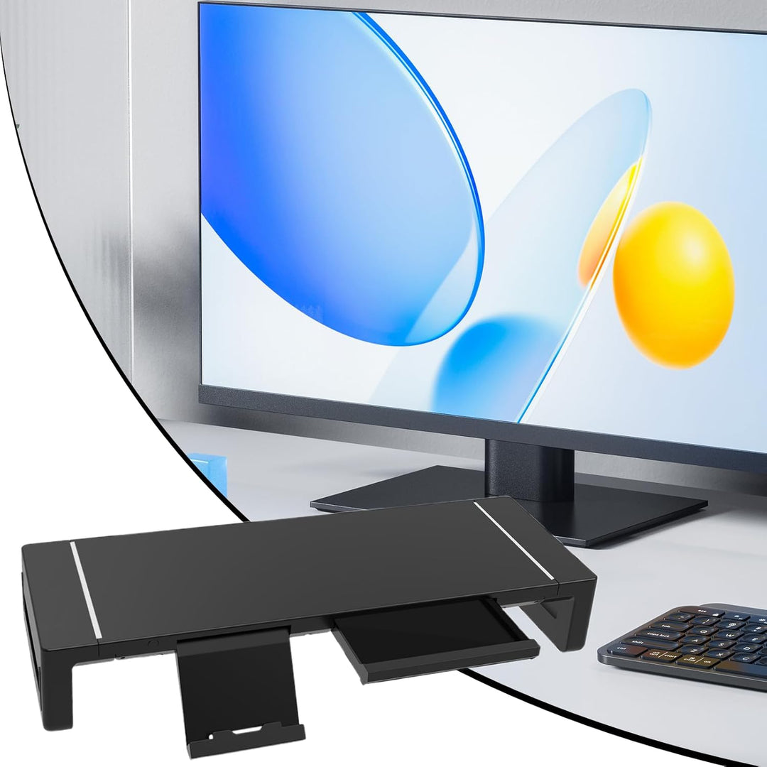 BowLift | Height Adjustable Monitor Stand with Drawer – Stravon