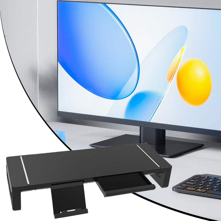 BowLift | Height Adjustable Monitor Stand with Drawer – Stravon