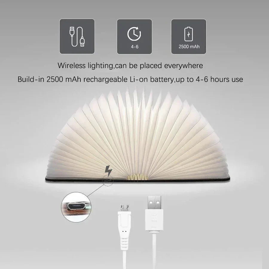 BowLift | Foldable Book Lamp with Warm LED Lighting - StoryGlow