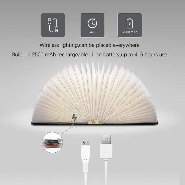 BowLift | LED Book Lamp - Magical Reading Light for Home Decor & Nightstand Use