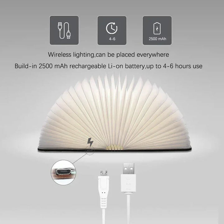 BowLift | LED Folding Book Light – Unique and Quirky Gift Idea for Book Lovers, Perfect for Reading Nooks or Bedside Tables | Creative and Compact Night Light
