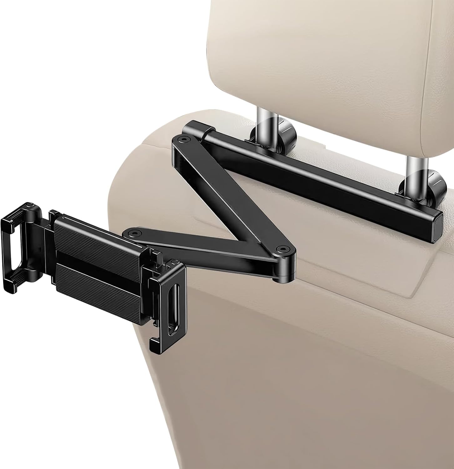 BowLift | Car Headrest Tablet Holder – Adjustable 360° Backseat Phone & Tablet Mount – Movira