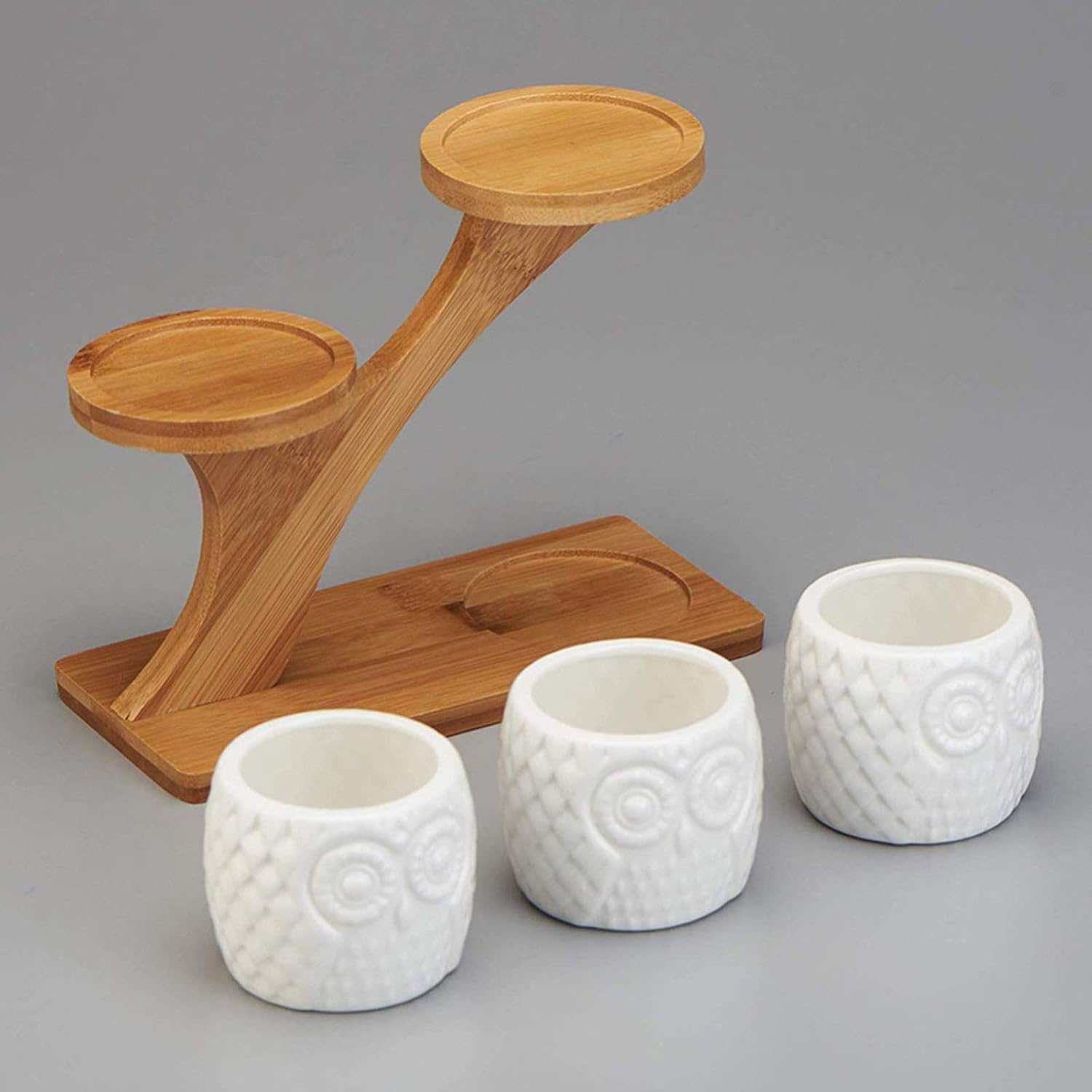 BowLift | Decorative plant stand made of wood – plant pots in owl design for succulents and indoor plants