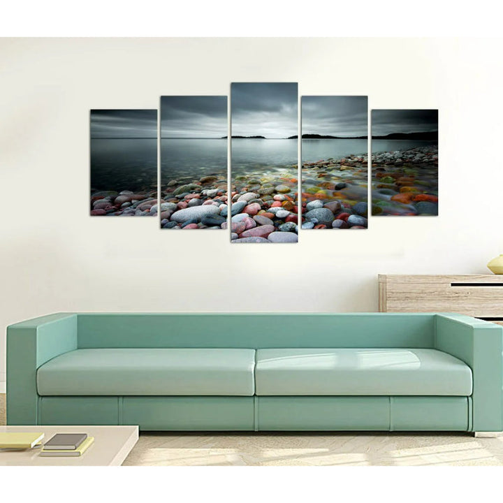 Set Of 5 Lake View Decorative Canvas | Bowlift