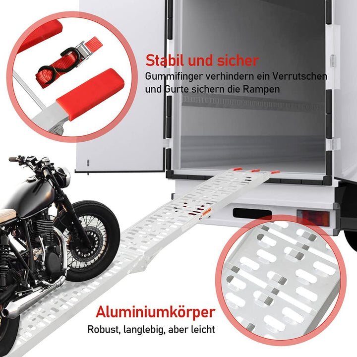 Folding Ramp 340kg Folding Aluminum Loading Ramp Motorcycle | Bowlift