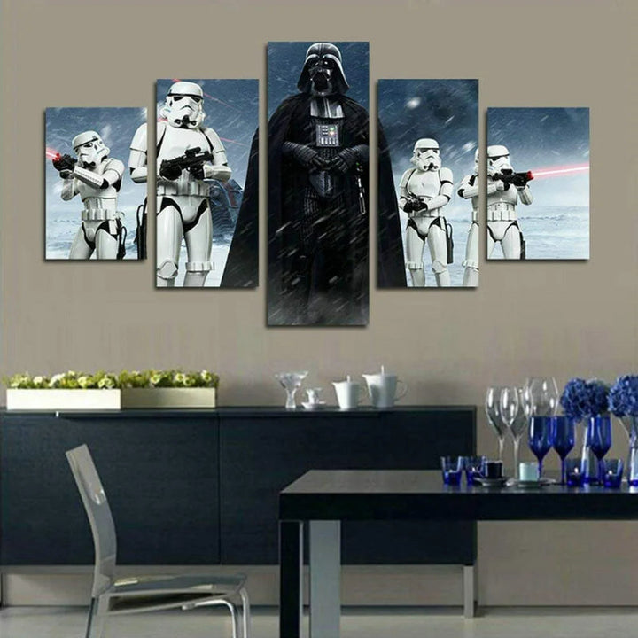 Set of 5 Death Vader Wall Canvas | Bowlift