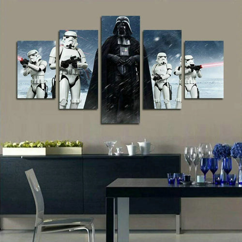 Set of 5 Death Vader Wall Canvas | Bowlift