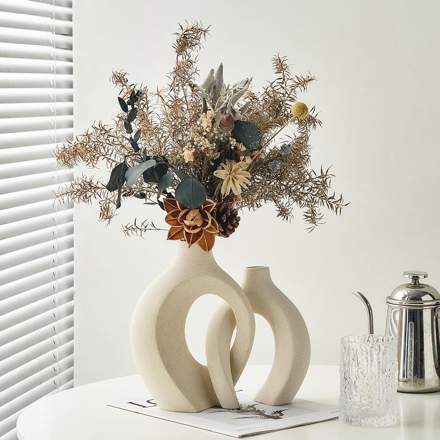 BowLift | European White Ceramic Vase Set