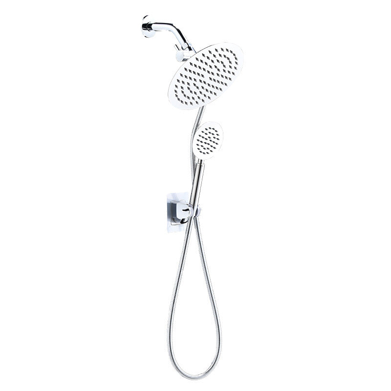 BowLift | Home Round Dual Shower Heads Modern Style Wall Mounted Metal Dual Shower