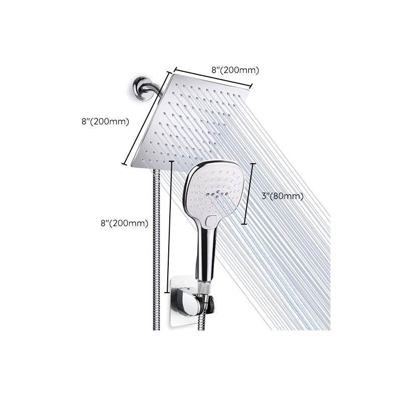 BowLift | Traditional Dual Showerhead Square Wall-Mounted Dual Shower