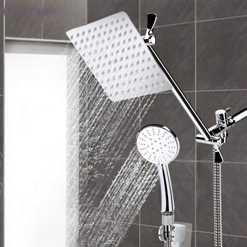 BowLift | Square Dual Shower Head Traditional Wall Mounted Metal Dual Shower Head