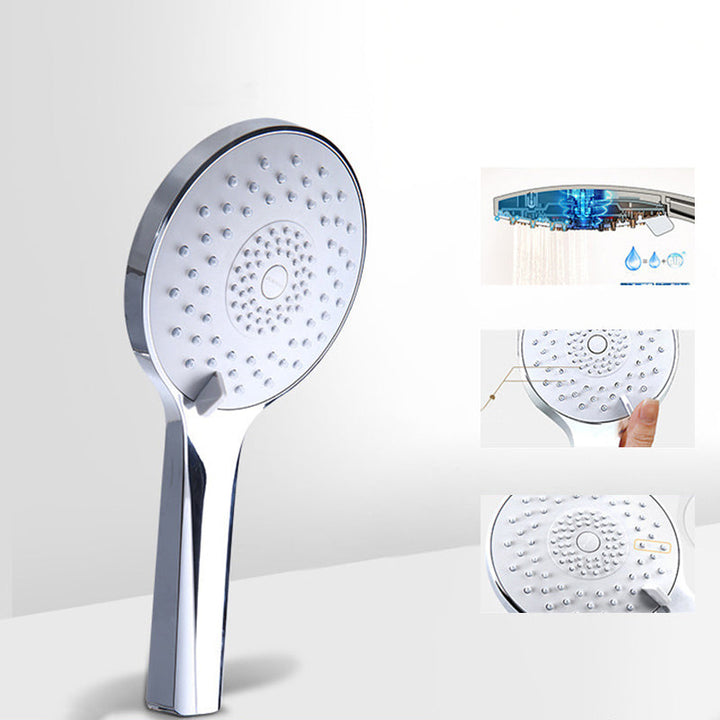 BowLift | Modern Style Round Handheld Shower Bathroom Metal Wall-Mounted Hand Shower