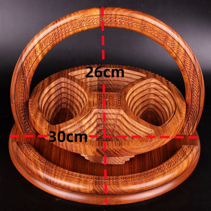 BowLift | Wooden Fruit Plate | Hand-Carved Serving Tray | Rustic Artisan Design | Sustainable Wood