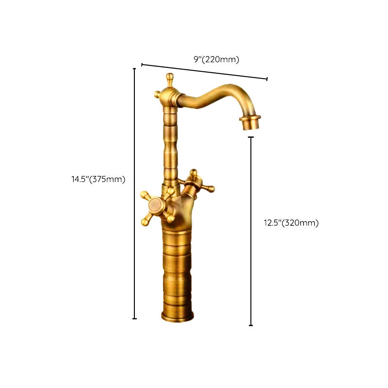 BowLift | Glam Centerset Faucet Single Hole Sink Faucet with 2 Handles