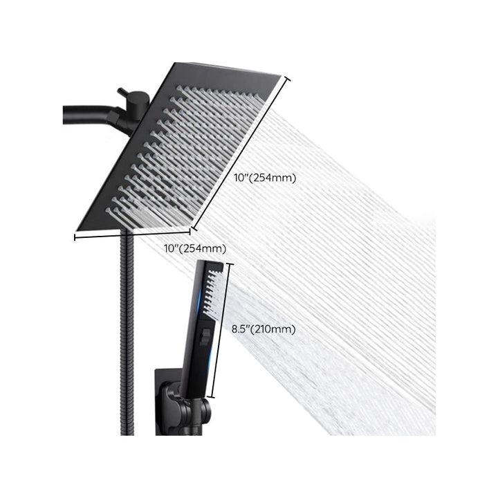 BowLift | Traditional Square Dual Shower Heads Metal Wall Mounted Dual Shower Heads