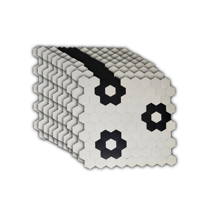 BowLift | Hexagonal Mosaic Tiles Metal Peel and Stick Tiles for Kitchen and Bathroom, 11.8" x 11.8"