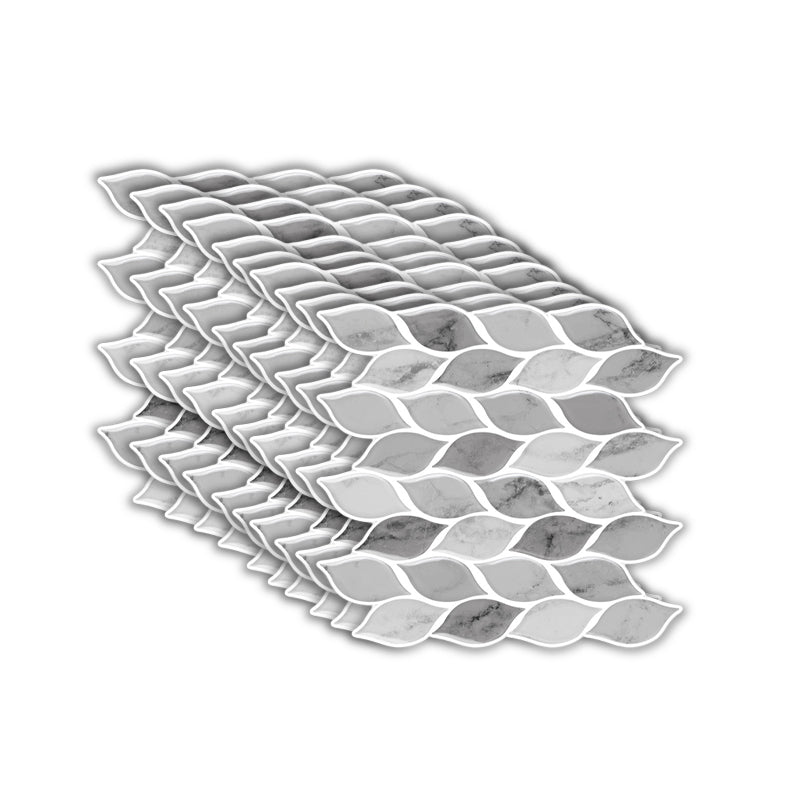 BowLift | 12"x 12" Resin Mosaic Tiles Square Self-Adhesive Tiles for Backsplash & Wall Tile