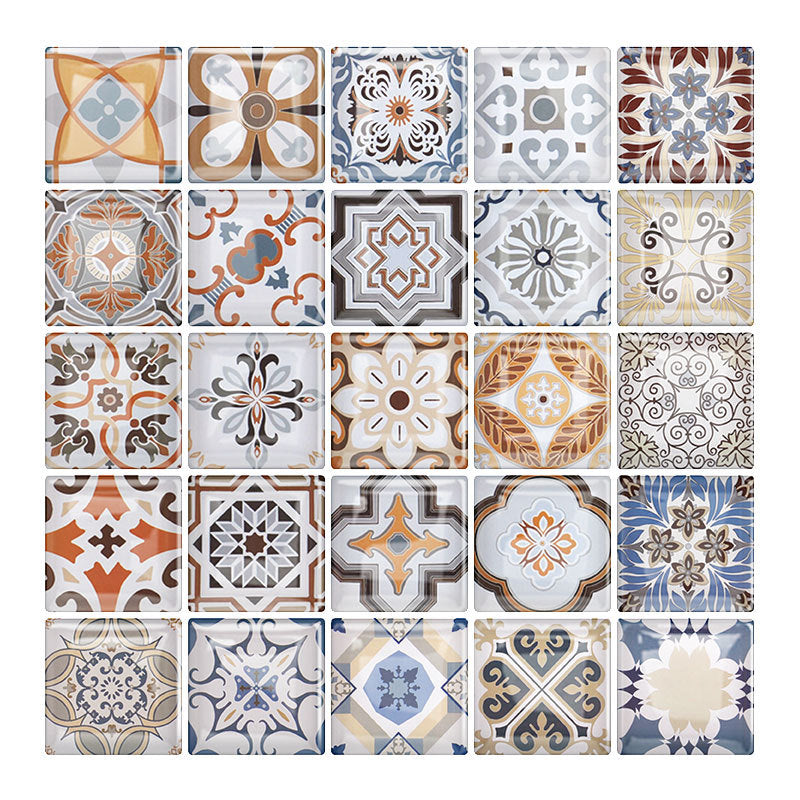 BowLift | 12"x 12" Resin Mosaic Tiles Square Self-Adhesive Tiles for Backsplash & Wall Tile