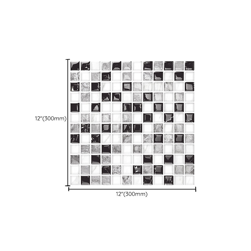 BowLift | 12"x 12" Resin Mosaic Tiles Square Self-Adhesive Tiles for Backsplash & Wall Tile