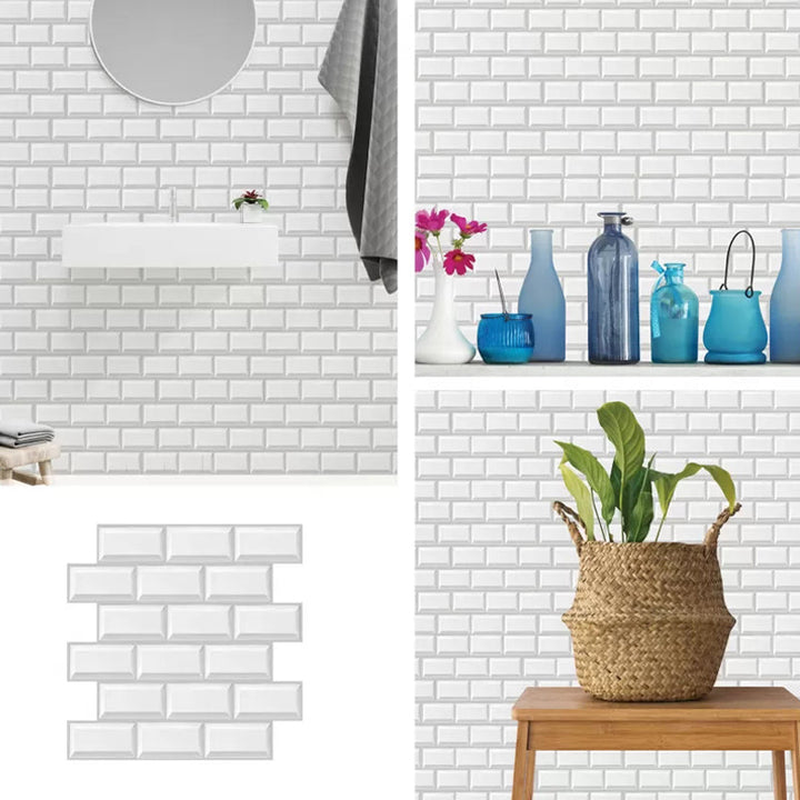 BowLift | Modern Matte Peel and Stick Tile Rectangular PVC Subway Tile for Bathroom