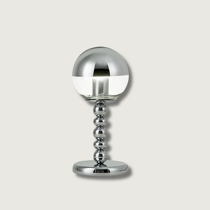 BowLift | MirrorGlow – Minimalist Chrome Table Lamp