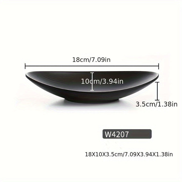 BlackTray - Elegant Oval Storage Tray for Jewelry Bowlift