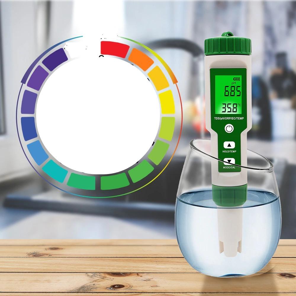 BowLift | Digital PH Meter Multifunction 5 in 1 PH/TDS/EC/ORP/Temperature Meter