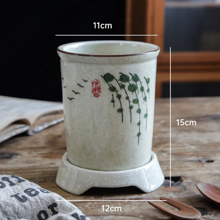 BowLift | Elegant Ceramic Chopstick Storage Holder for Kitchen Organization