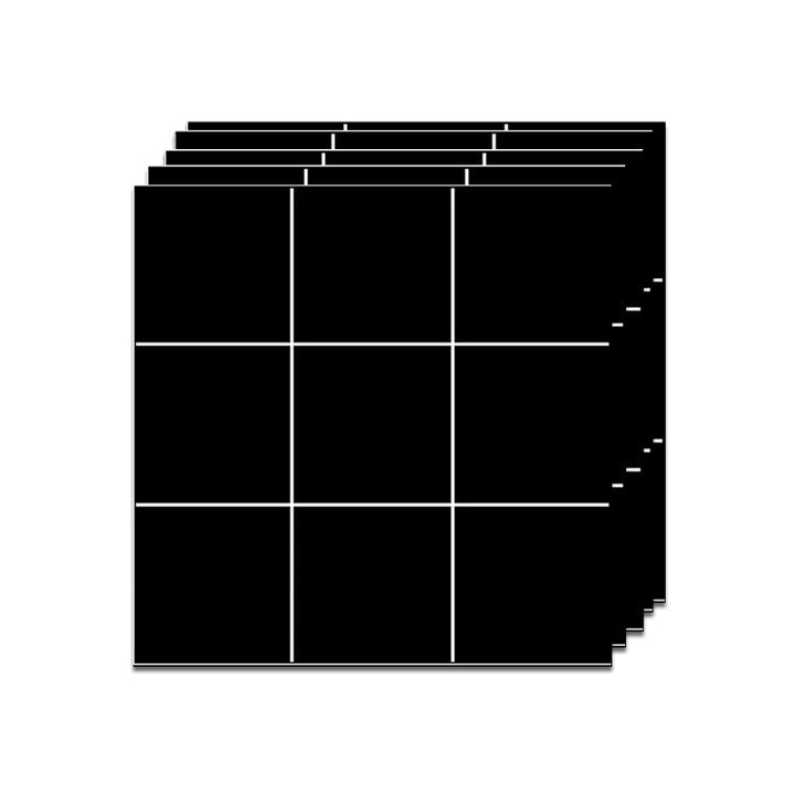 BowLift | Modern Square Grid Single Plate Plastic Peel & Stick Field Tile