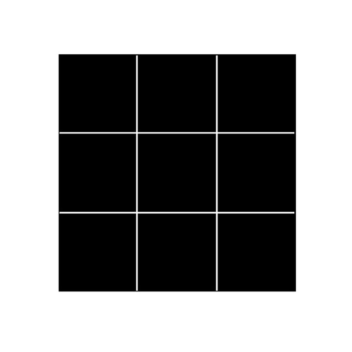 BowLift | Modern Square Grid Single Plate Plastic Peel & Stick Field Tile