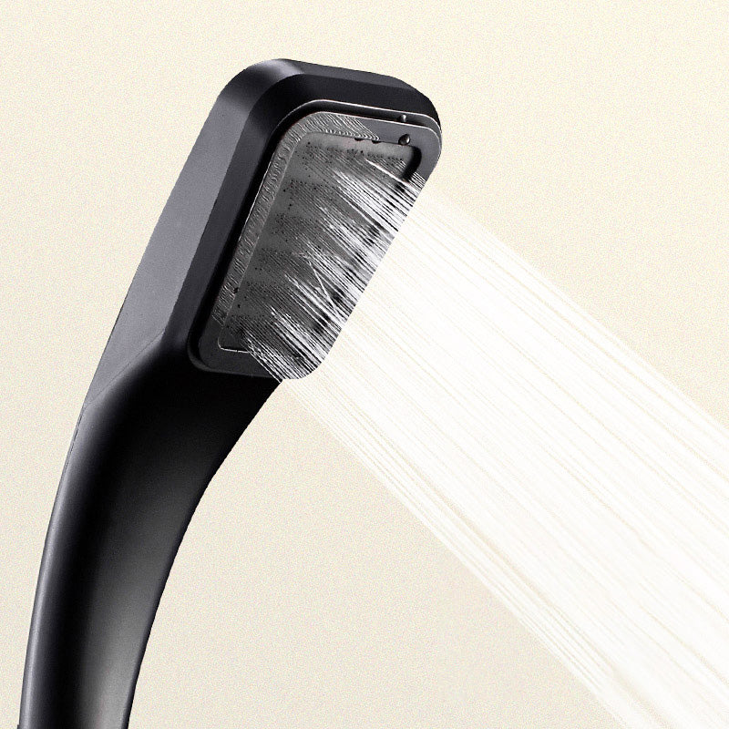 BowLift | Contemporary Shower Head Round Handheld Shower Head Combination in Black