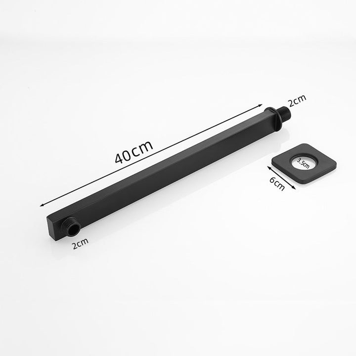 BowLift | Square and Round Shower Head made of Stainless Steel, Fixed Mounted Ceiling Shower Head in Black