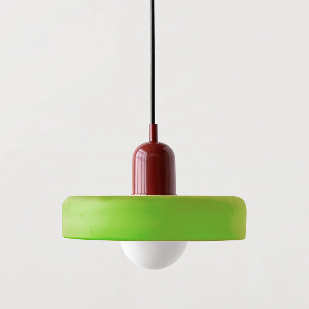 BowLift | Scandi Bauhaus Pendant Light – Stylish Orange Ceiling Lamp for Contemporary Spaces