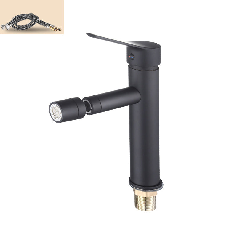 BowLift | Modern Sink Faucet Copper Lever Handle Low Arc Pull Out Sink Faucet