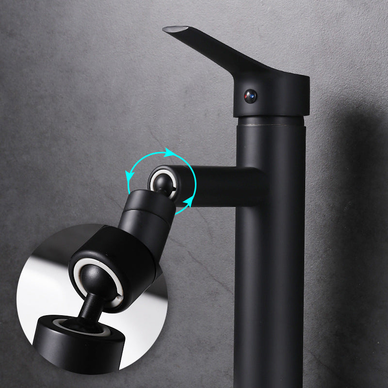 BowLift | Modern Sink Faucet Copper Lever Handle Low Arc Pull Out Sink Faucet