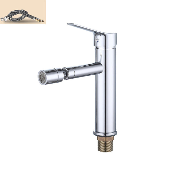 BowLift | Modern Sink Faucet Copper Lever Handle Low Arc Pull Out Sink Faucet