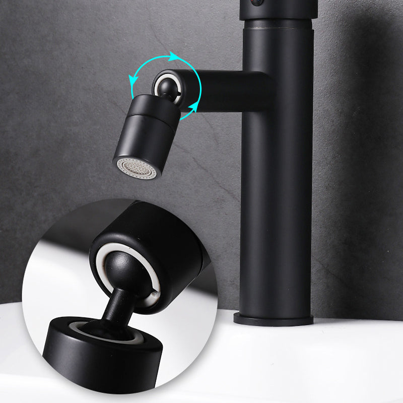 BowLift | Modern Sink Faucet Copper Lever Handle Low Arc Pull Out Sink Faucet