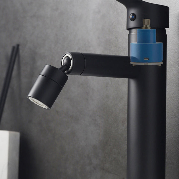 BowLift | Modern Sink Faucet Copper Lever Handle Low Arc Pull Out Sink Faucet