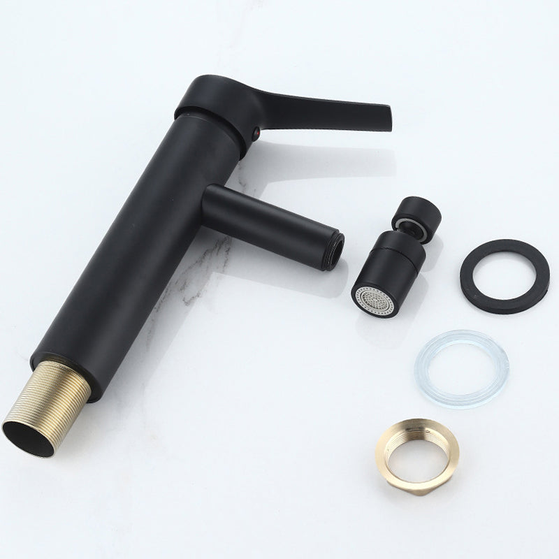 BowLift | Modern Sink Faucet Copper Lever Handle Low Arc Pull Out Sink Faucet