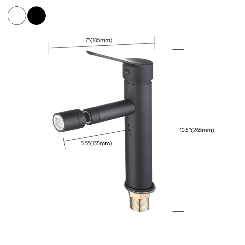 BowLift | Modern Sink Faucet Copper Lever Handle Low Arc Pull Out Sink Faucet