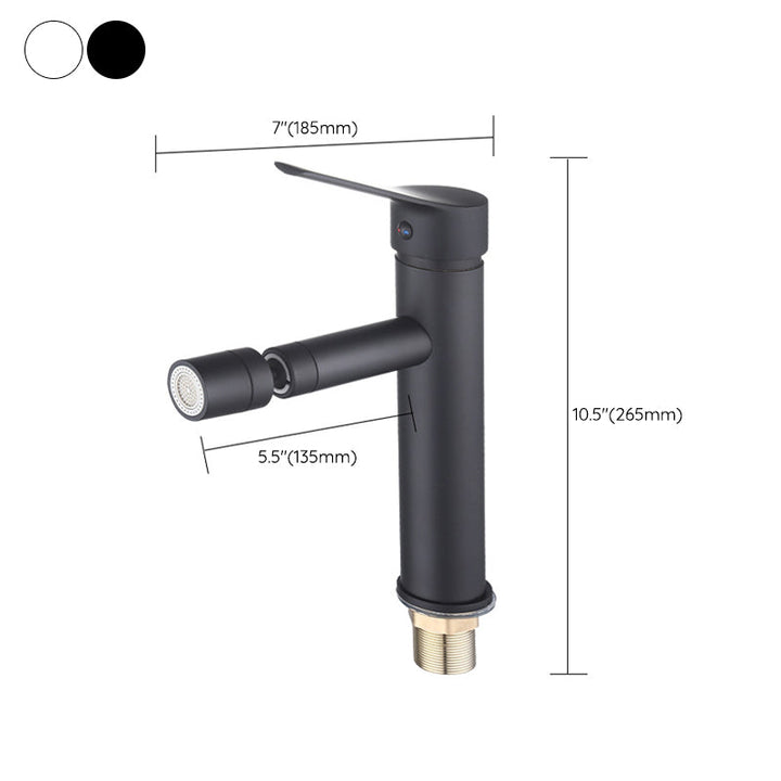 BowLift | Modern Sink Faucet Copper Lever Handle Low Arc Pull Out Sink Faucet