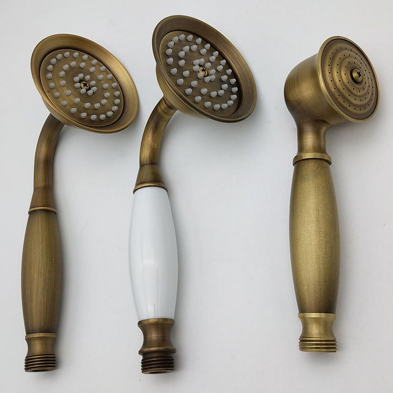 BowLift | Traditional Handheld Shower Head with Hose Polished Brass Wall Mounted Shower Head