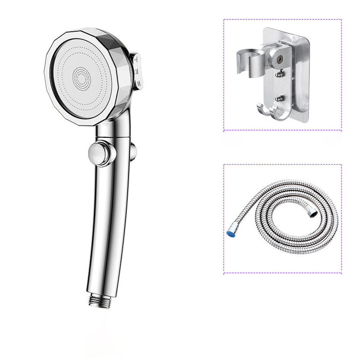 BowLift | Modern Handheld Shower Head Silver Round Standard Shower Heads