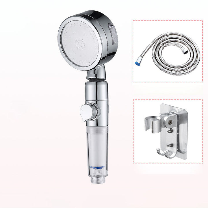 BowLift | Modern Handheld Shower Head Silver Round Standard Shower Heads