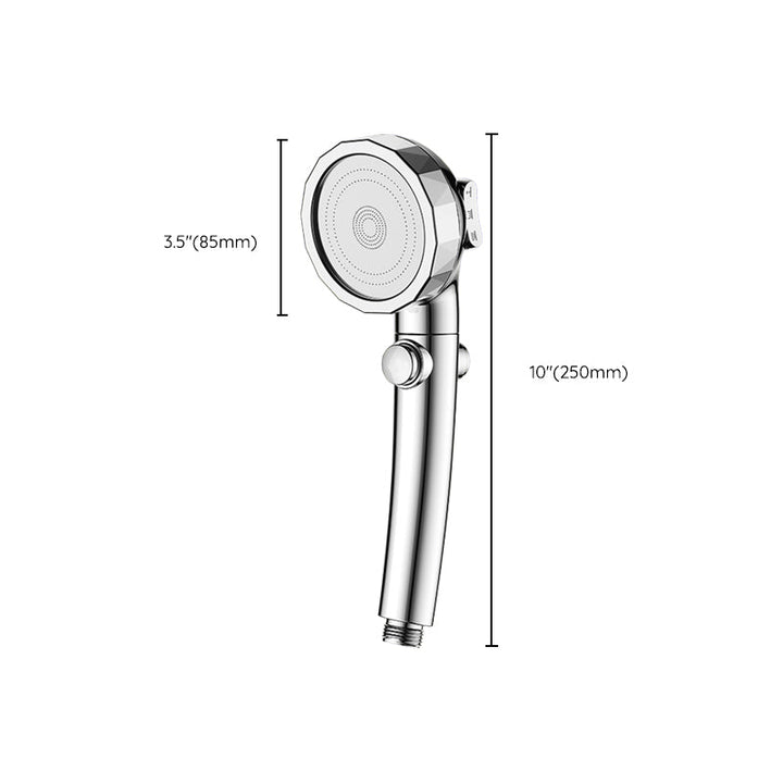 BowLift | Modern Handheld Shower Head Silver Round Standard Shower Heads