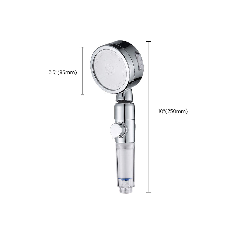 BowLift | Modern Handheld Shower Head Silver Round Standard Shower Heads