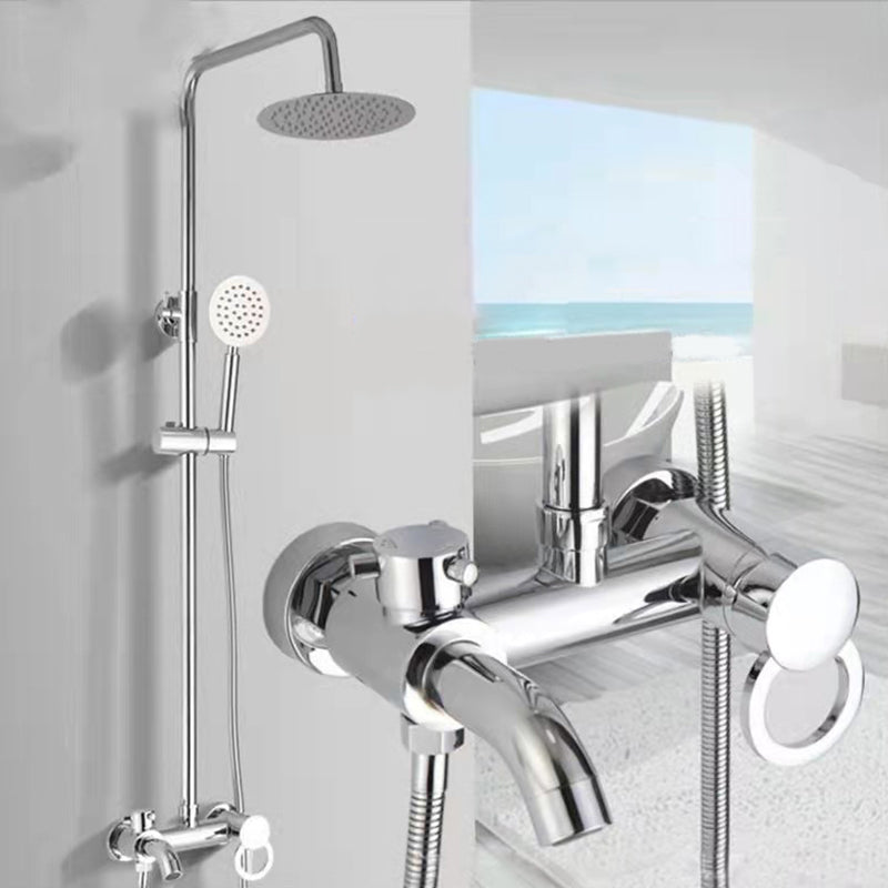 BowLift | Modern adjustable swivel shower head metal shower fixture on the wall