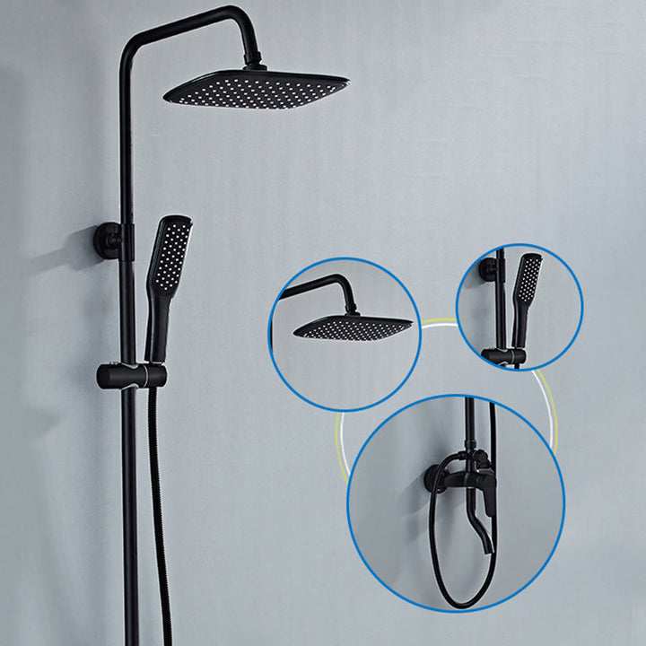 BowLift | Modern adjustable swivel shower head metal shower fixture on the wall