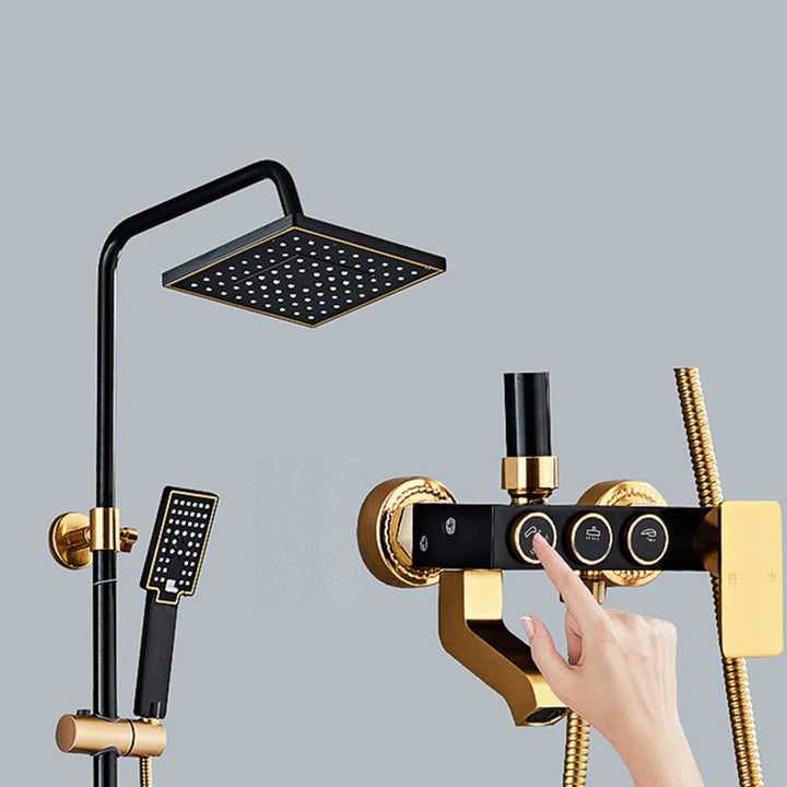 BowLift | Modern adjustable swivel shower head metal shower fixture on the wall