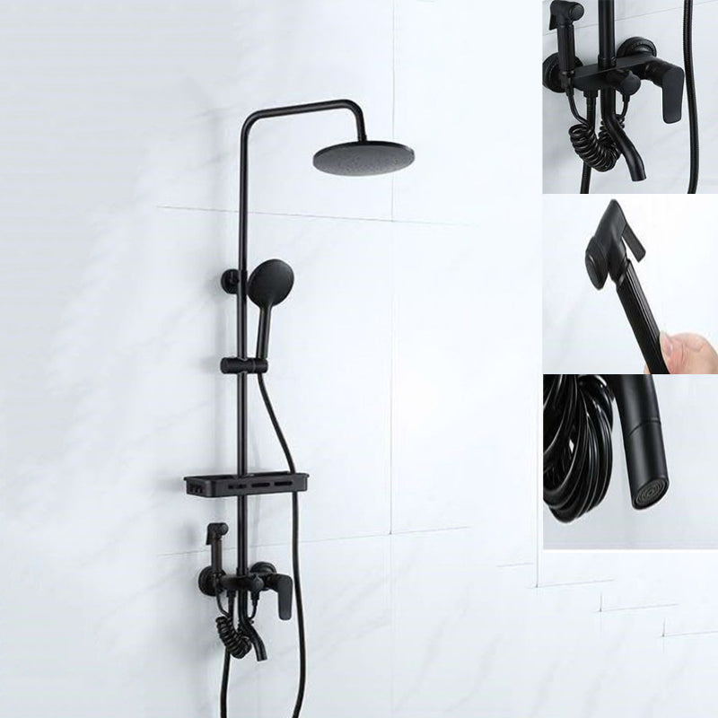 BowLift | Modern adjustable swivel shower head metal shower fixture on the wall